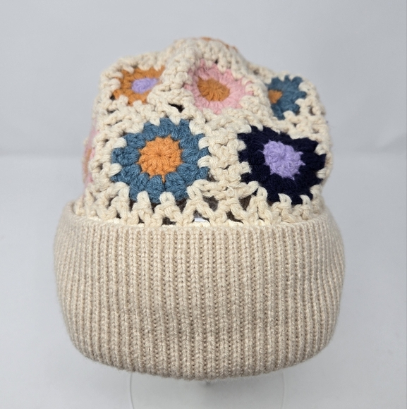 SAN DIEGO HAT CO MAYBELLE GRANNY SQUARE CROCHET BEANIE HAT CAP WOMEN OS PASTEL - Picture 3 of 15